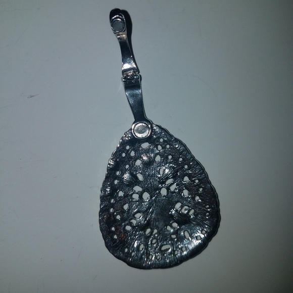 Silver,  gemstone pendant w magnetic clasp - Picture 3 of 3